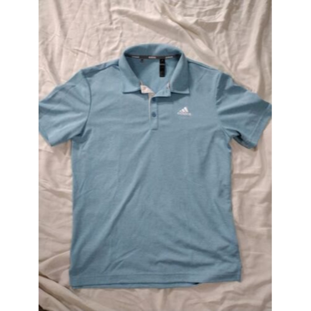 Adidas Polo Men's Golf Short Sleeve Tech Blue Small Polo Shirt